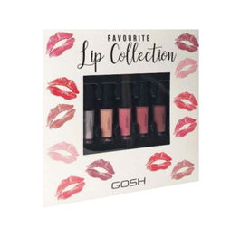 Gosh - Coffret Maquillage Favorite Lip Collection - Rouge à lèvres liquide teint longue tenue - Lot de 5 nuances pour femme